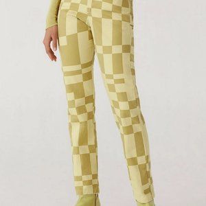 Paloma Wool yellow and green checker Jump pants
